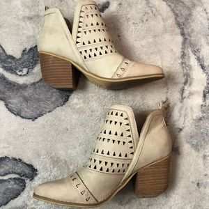 Heeled Cream Booties